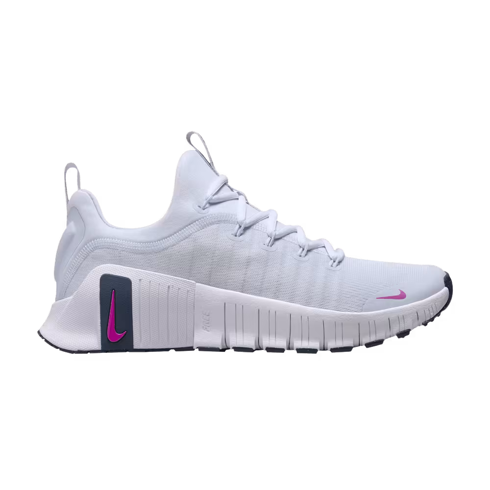 Nike Women's Free Metcon 6 Football Grey Hot Fuchsia