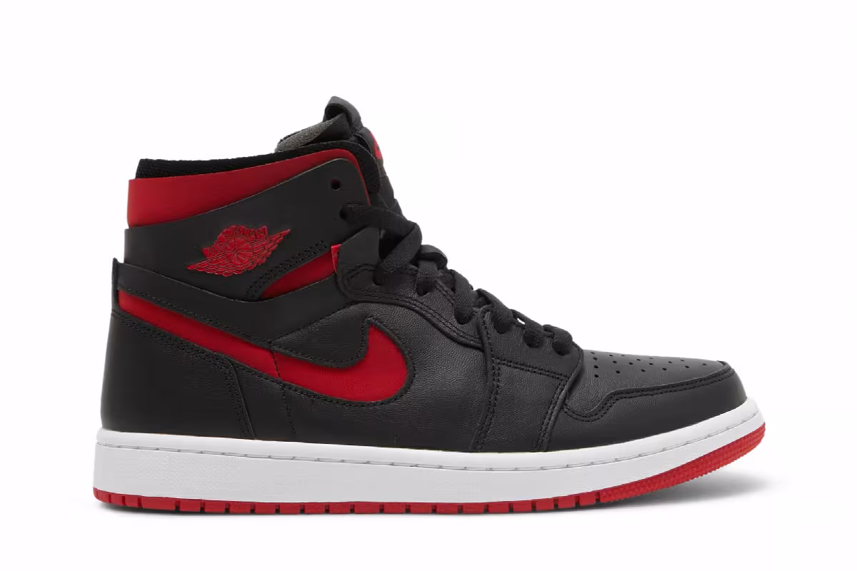 Women's Air Jordan 1 High Zoom Comfort Black University Red, view 2