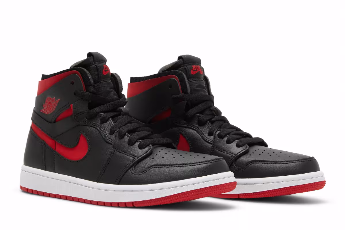 Women's Air Jordan 1 High Zoom Comfort Black University Red, view 9