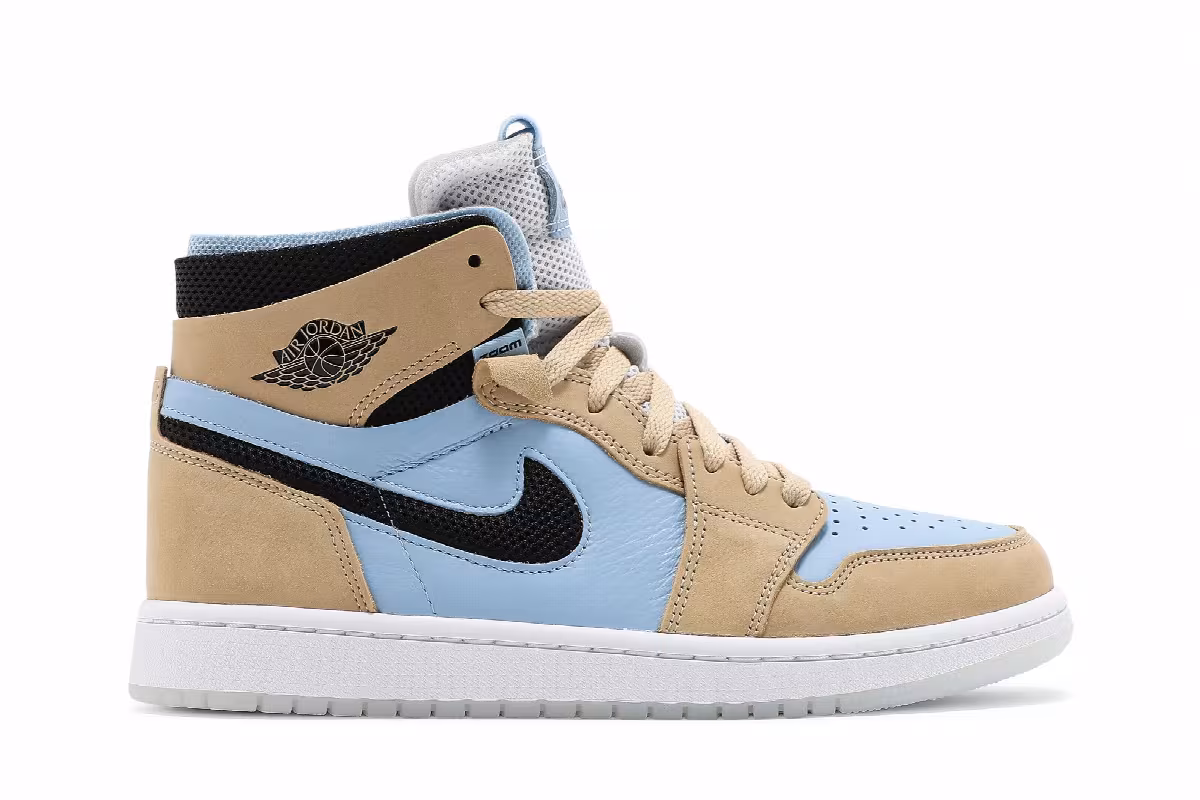 Women's Air Jordan 1 High Zoom Comfort High Psychic Blue Sesame, view 2
