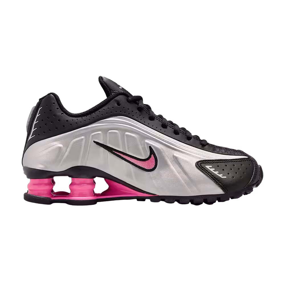 Nike Shox R4 GS Black Metallic Silver Pinksicle