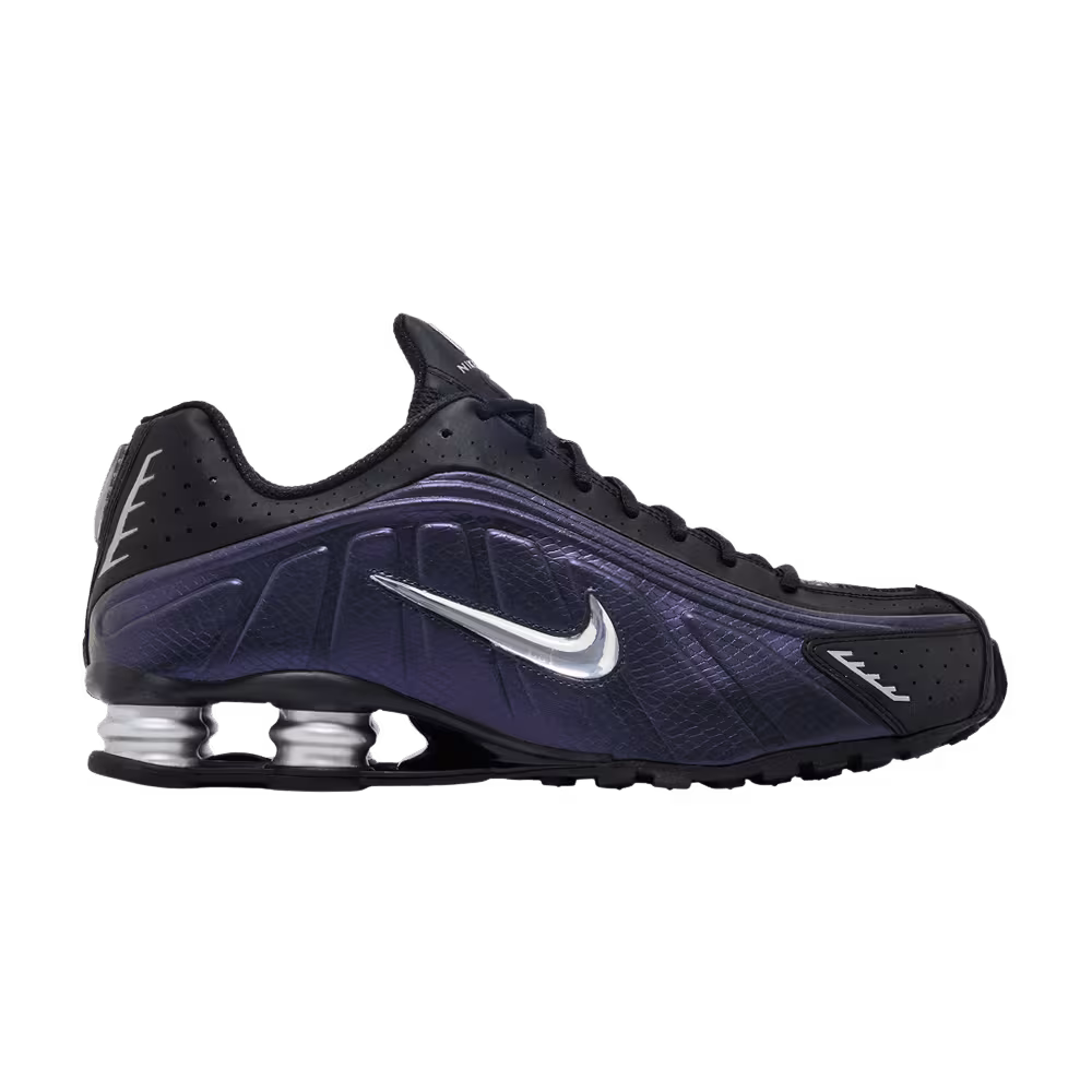 Nike Shox R4 Black Metallic Silver Purple Dynasty