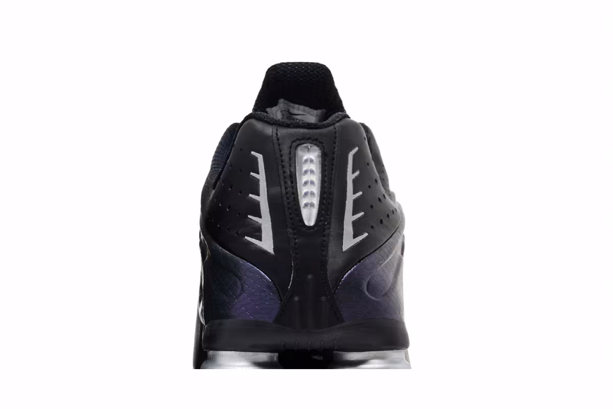 Nike Shox R4 Black Metallic Silver Purple Dynasty, view 8