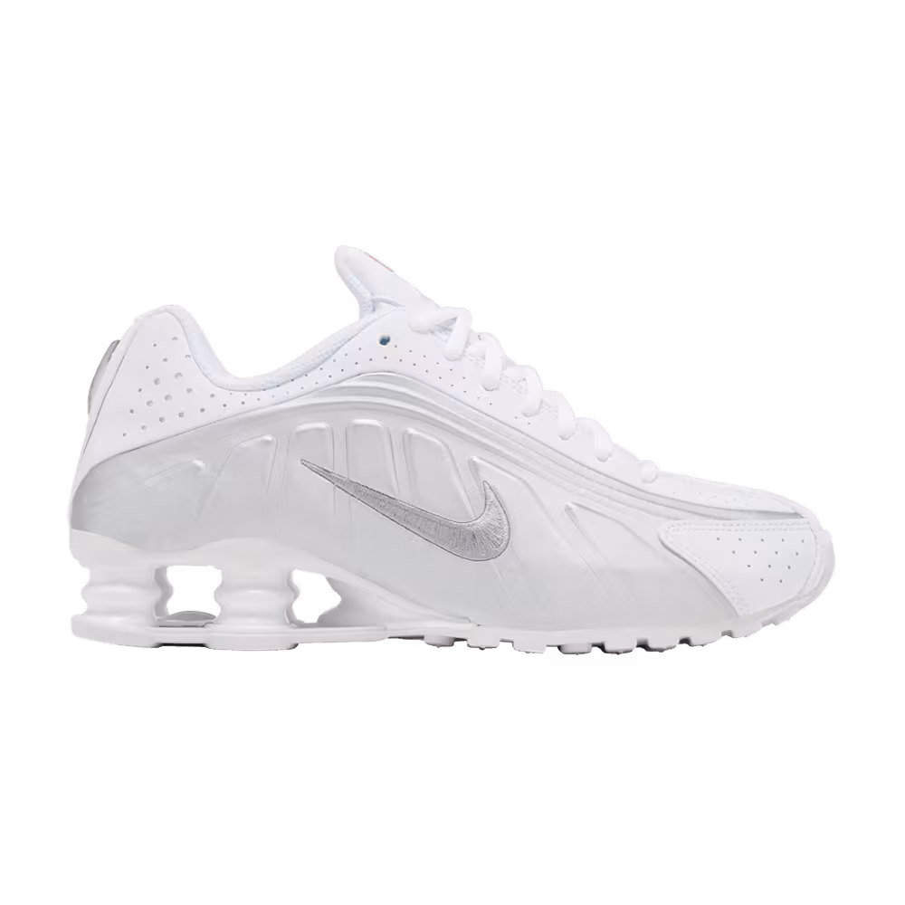 Nike Shox R4 GS White Metallic Silver 2025