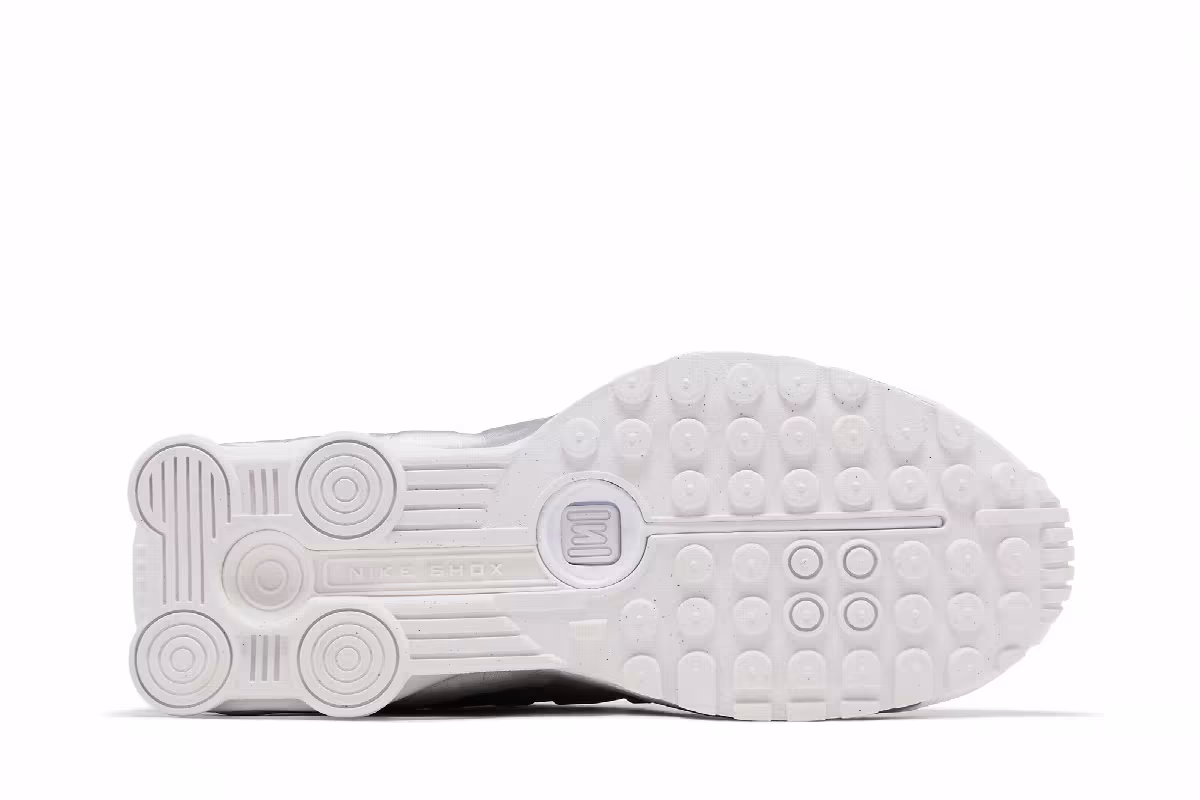 Nike Shox R4 GS White Metallic Silver 2025, view 5
