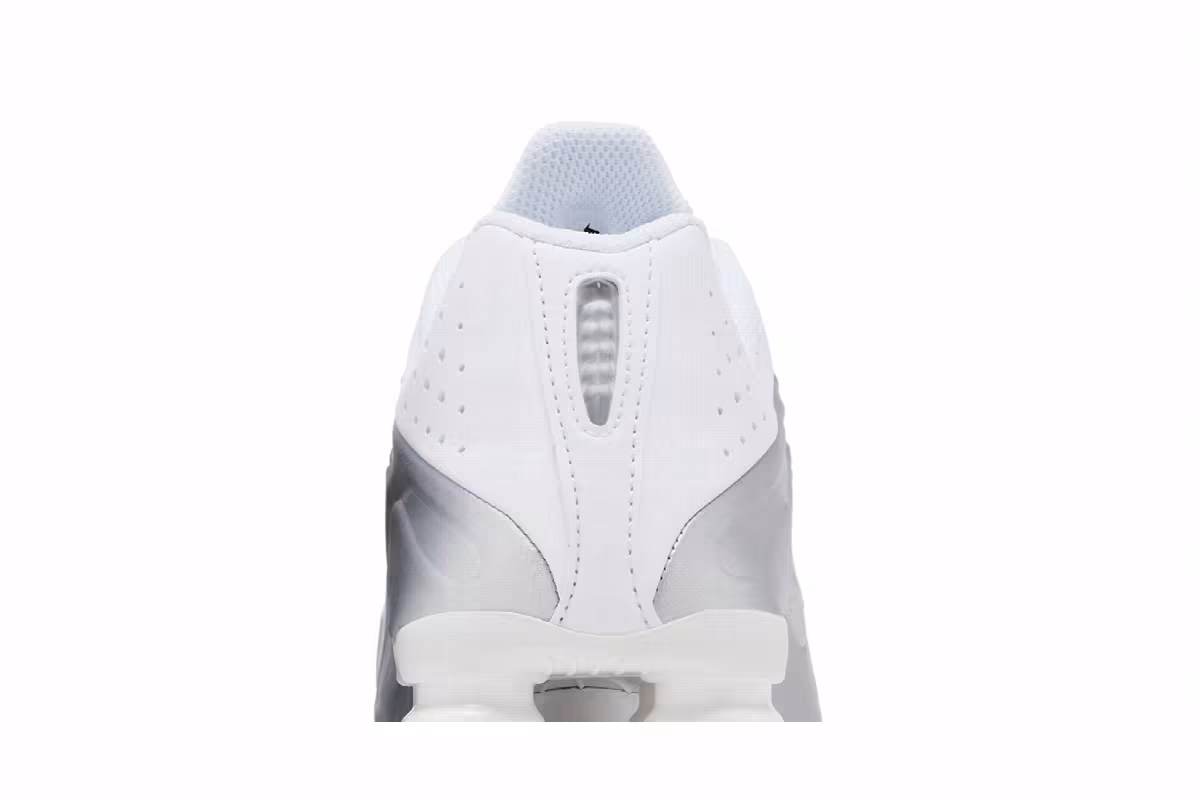 Nike Shox R4 GS White Metallic Silver 2025, view 8