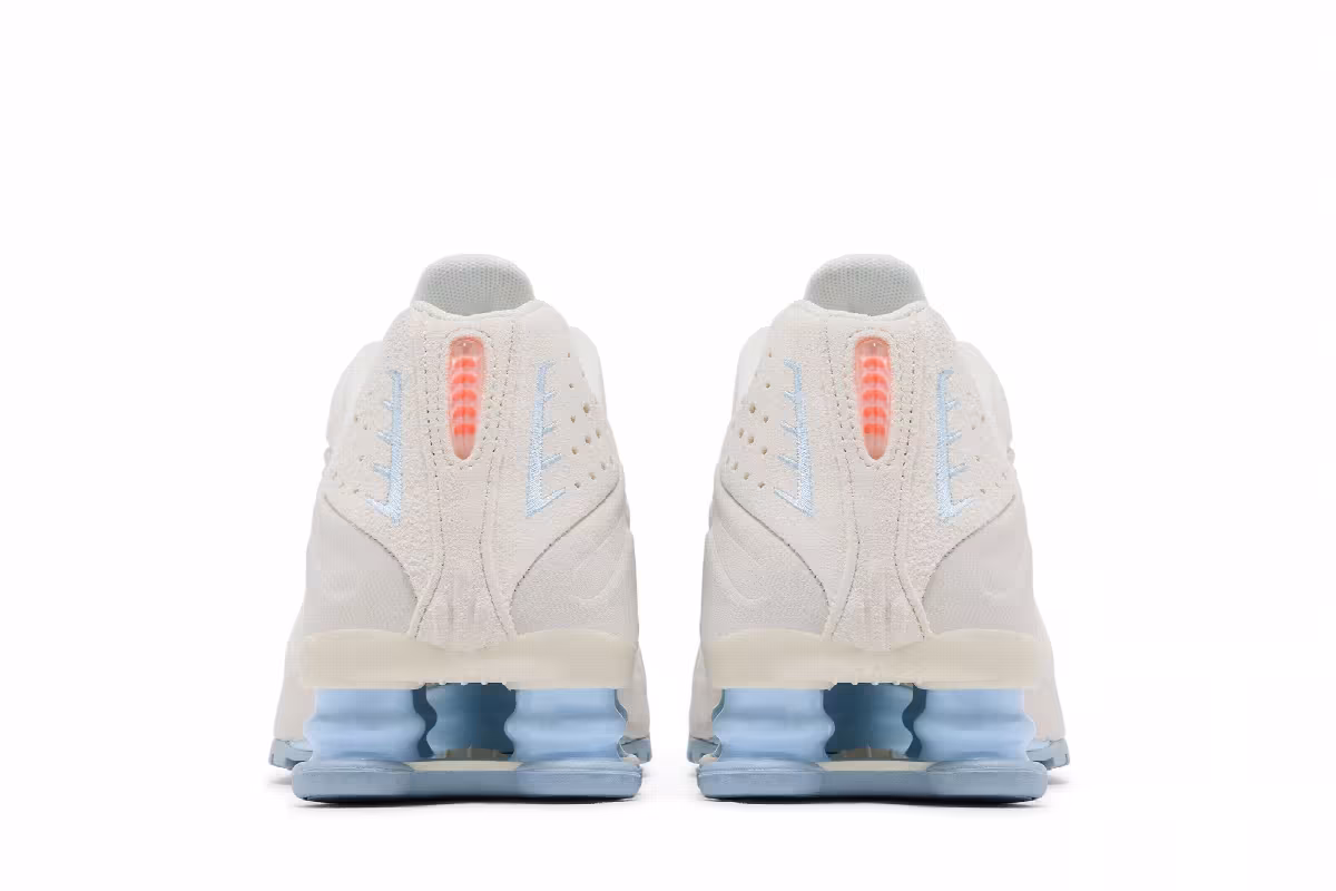 Nike Women's Shox R4 SE Pale Ivory Ornate Swoosh, view 7