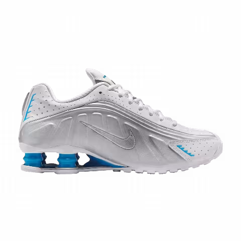 Nike Wmns Shox R4 'White Metallic Silver Blue Hero'