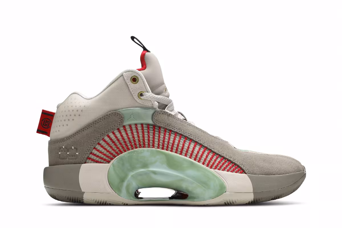 CLOT x Air Jordan 35 Sepia Stone, view 2