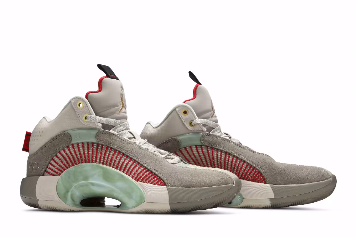 CLOT x Air Jordan 35 Sepia Stone, view 9