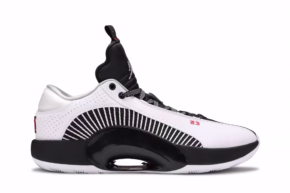 Air Jordan 35 Low PF White Black, view 2