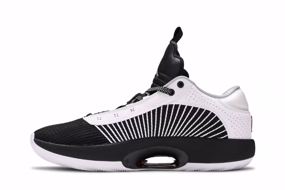 Air Jordan 35 Low PF White Black, view 4