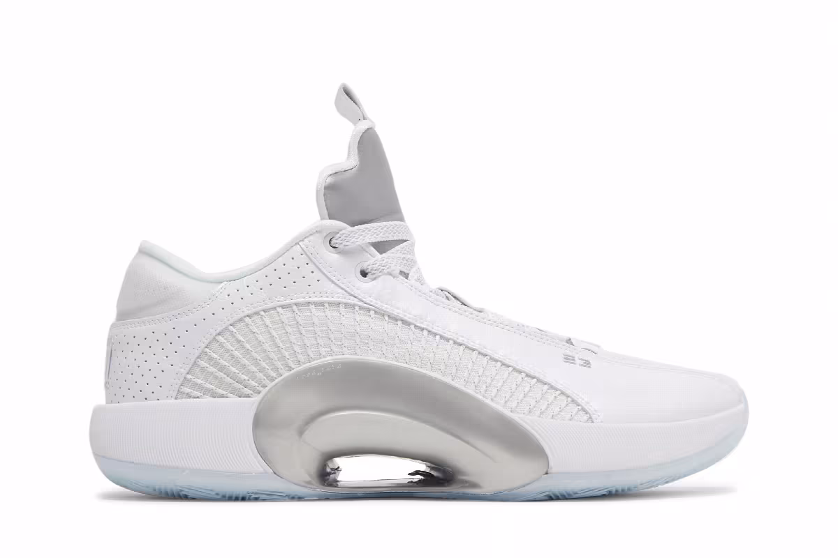 Air Jordan 35 Low White Metallic Silver, view 2