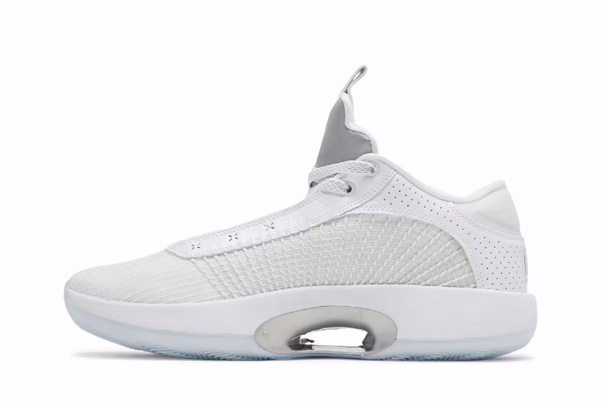 Air Jordan 35 Low White Metallic Silver, view 4