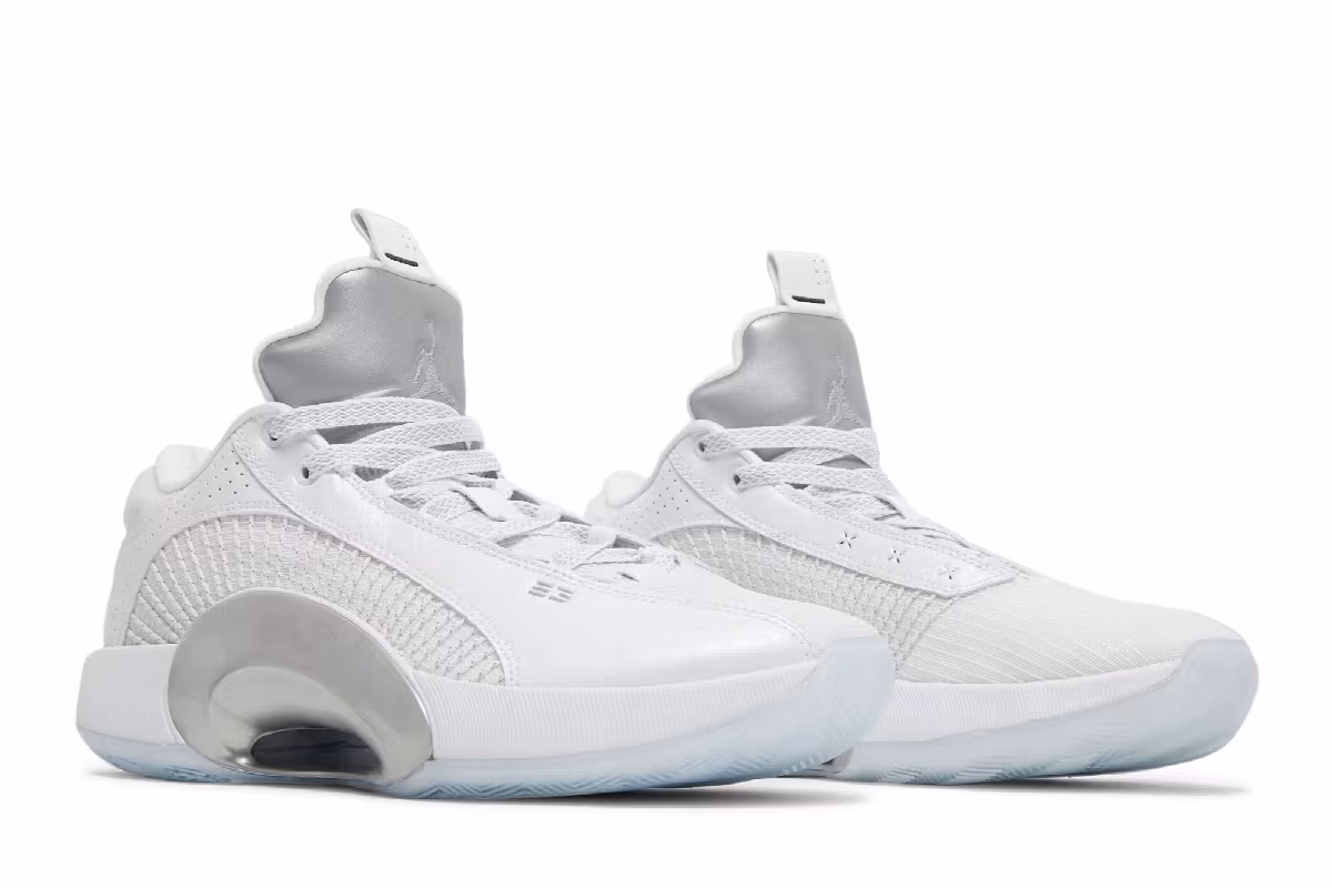 Air Jordan 35 Low White Metallic Silver, view 9