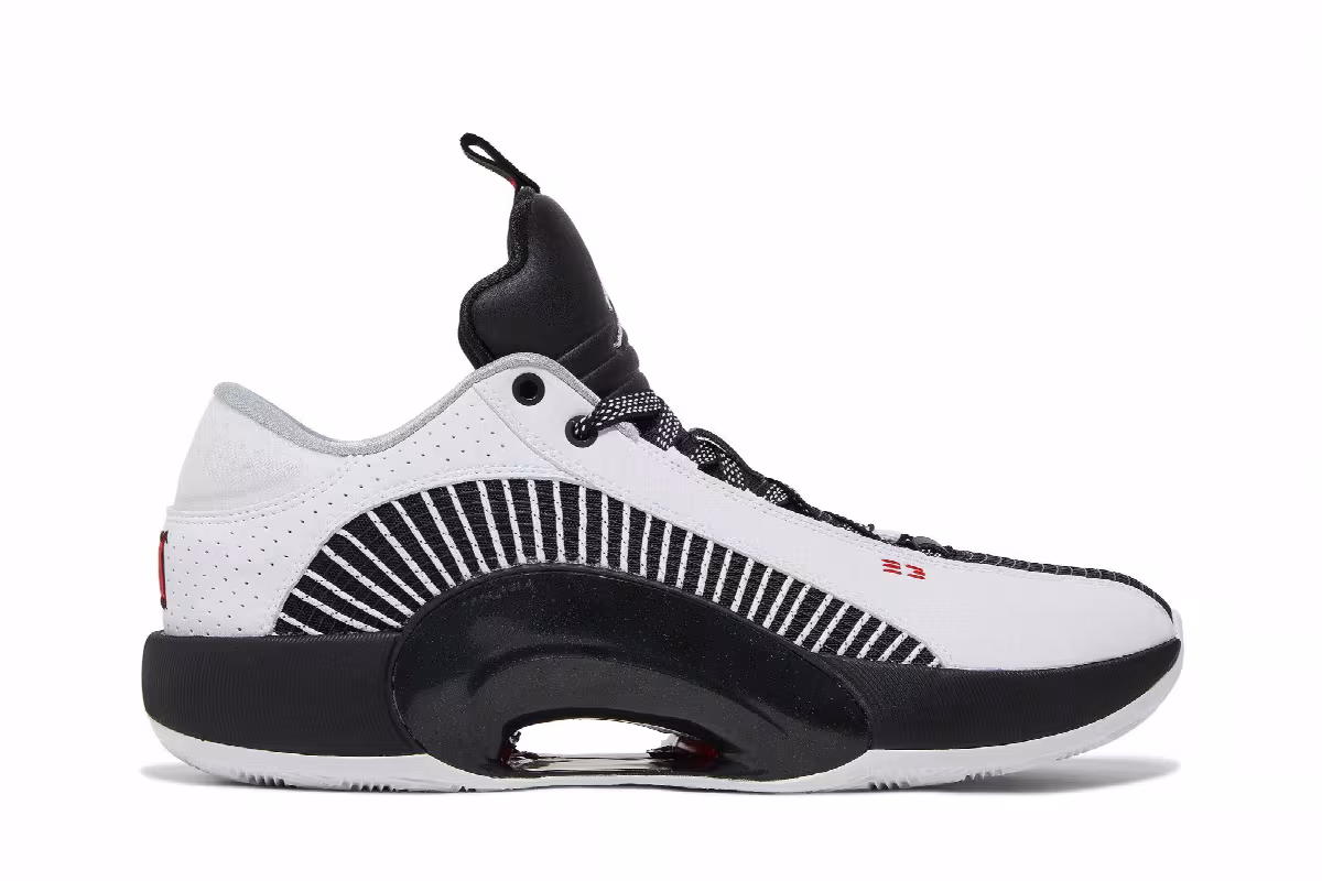 Air Jordan 35 Low White Black, view 2