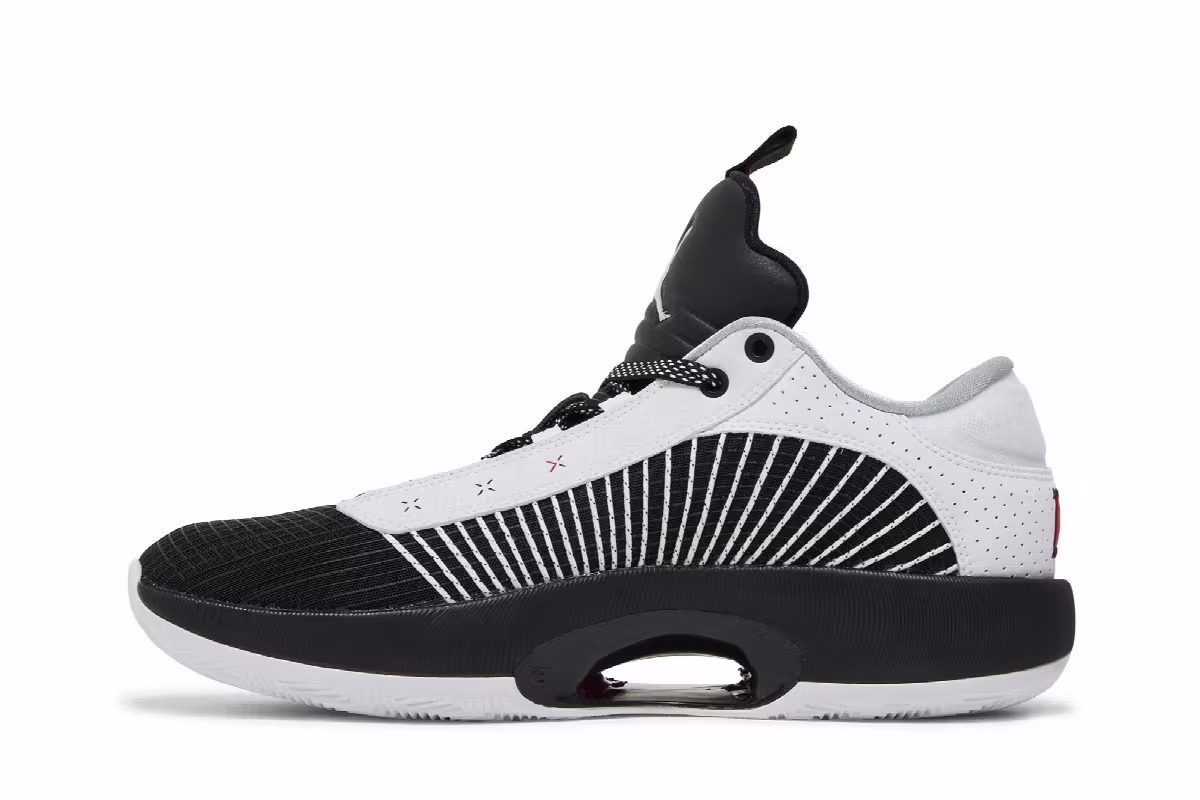 Air Jordan 35 Low White Black, view 4