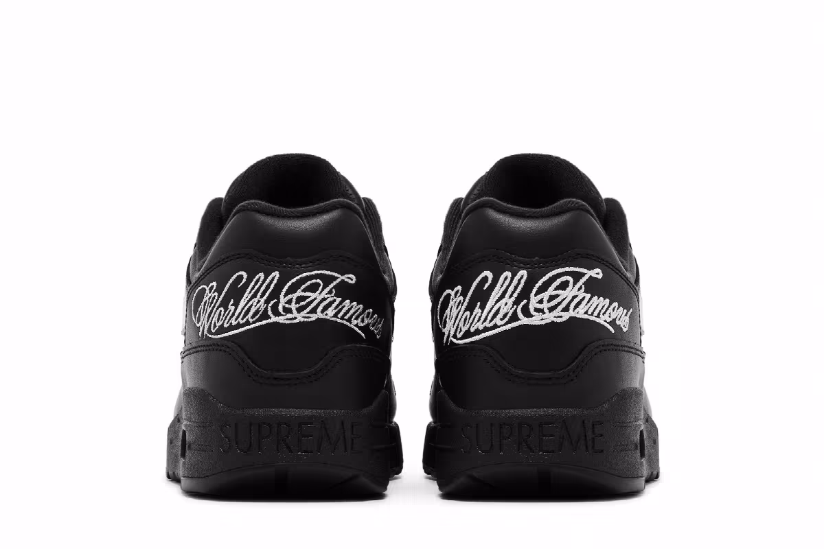 Supreme x Nike Air Max 1 Black White, view 7