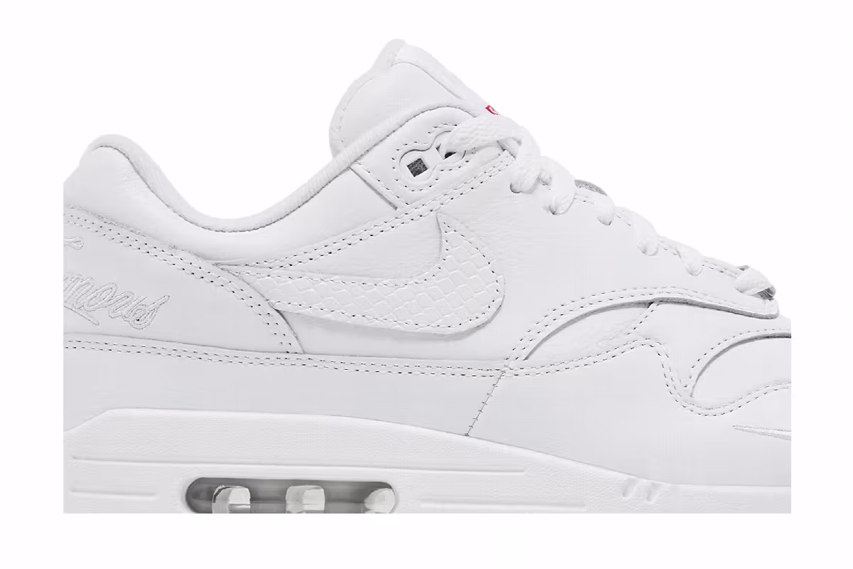 Supreme x Nike Air Max 1 Triple White, view 3