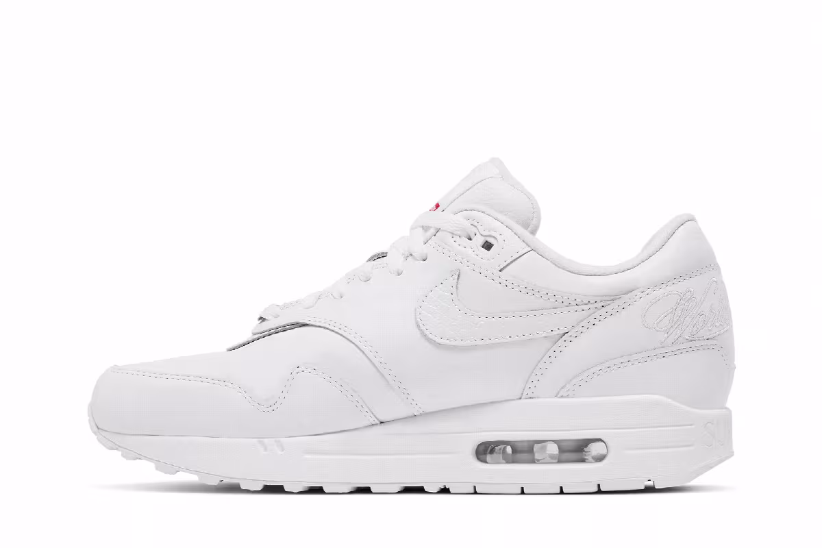 Supreme x Nike Air Max 1 Triple White, view 4