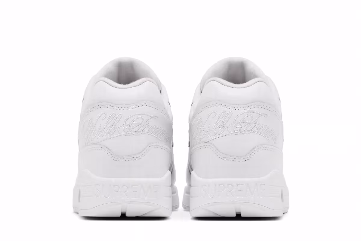 Supreme x Nike Air Max 1 Triple White, view 7