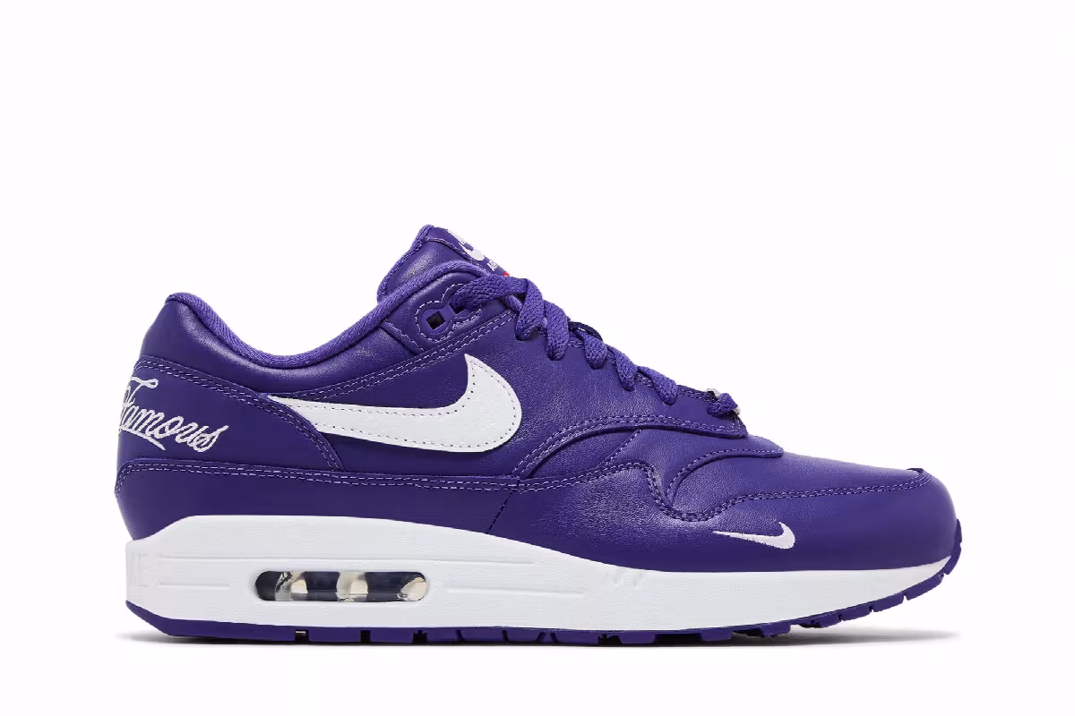Supreme x Nike Air Max 1 Varsity Purple, view 2