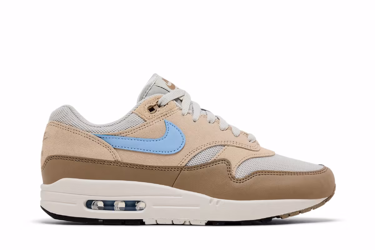 Nike Air Max 1 Essential Light Bone Psychic Blue, view 2