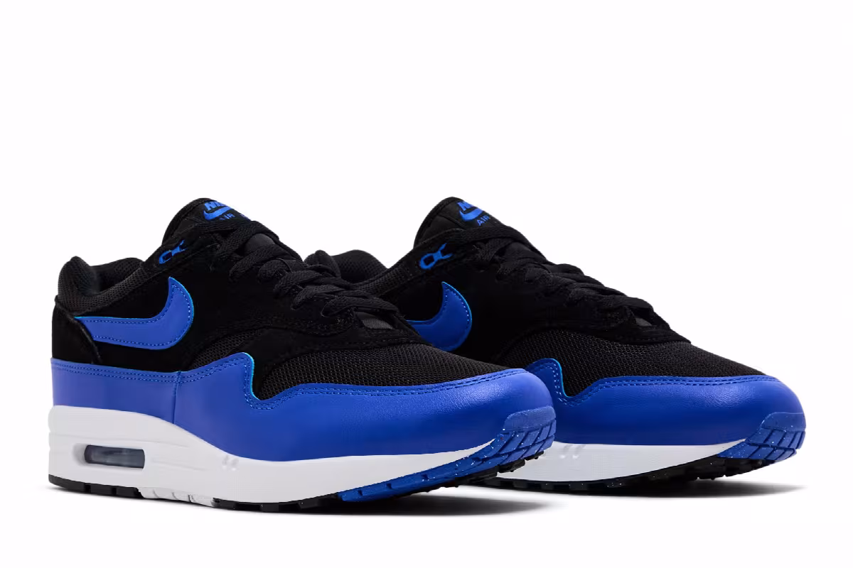 Nike Air Max 1 Essential Black Hyper Royal, view 9