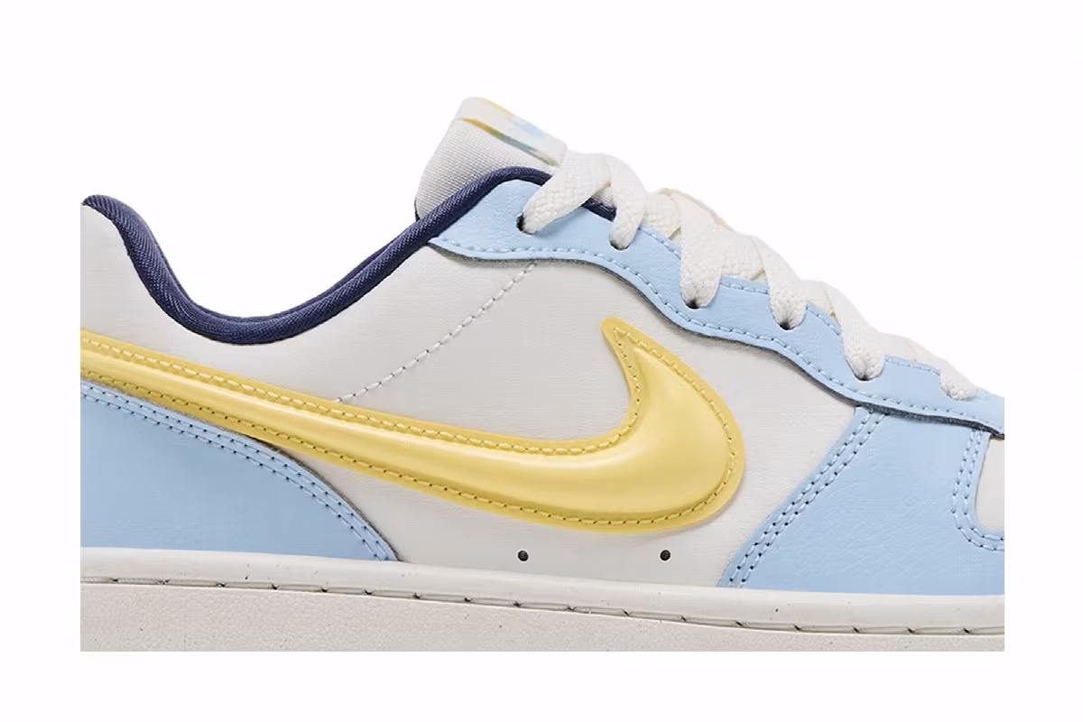 Nike Court Borough Low Recraft GS Celestine Blue Soft Yellow, view 3