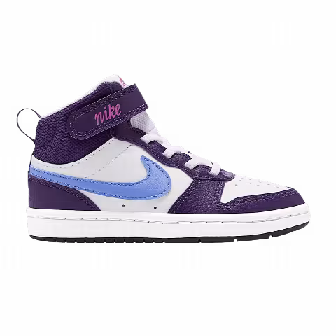 Nike Court Borough Mid 2 PS 'White/Eggplant/Active Fuchsia/Royal Pulse'