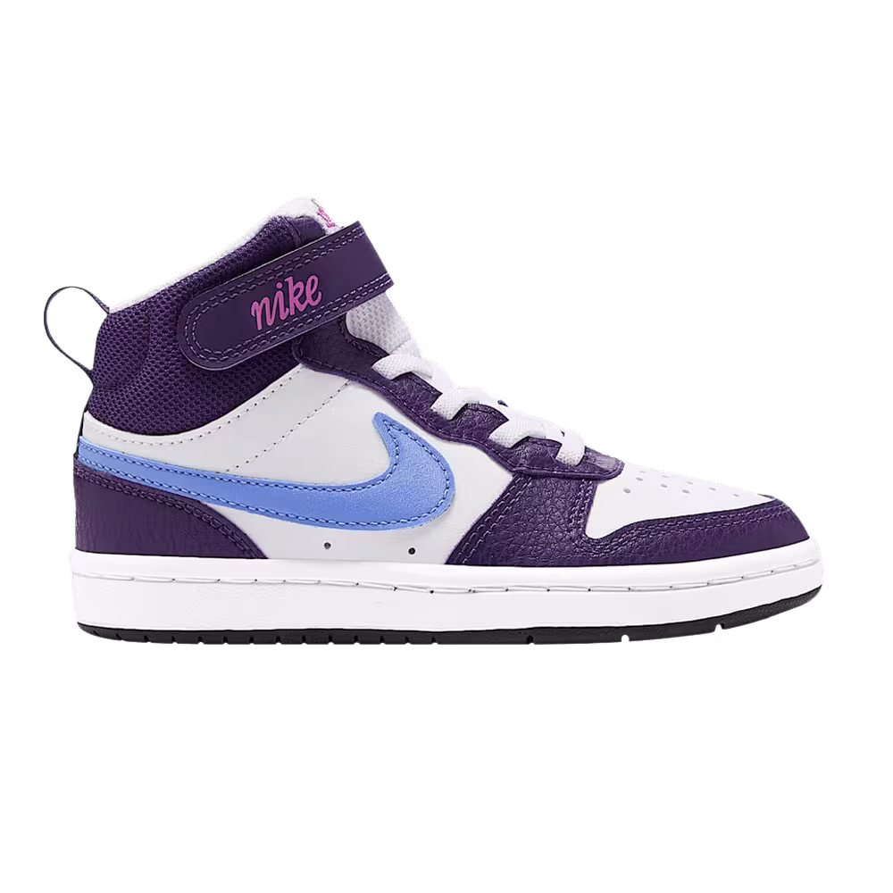 Nike Court Borough Mid 2 PS White/Eggplant/Active Fuchsia/Royal Pulse