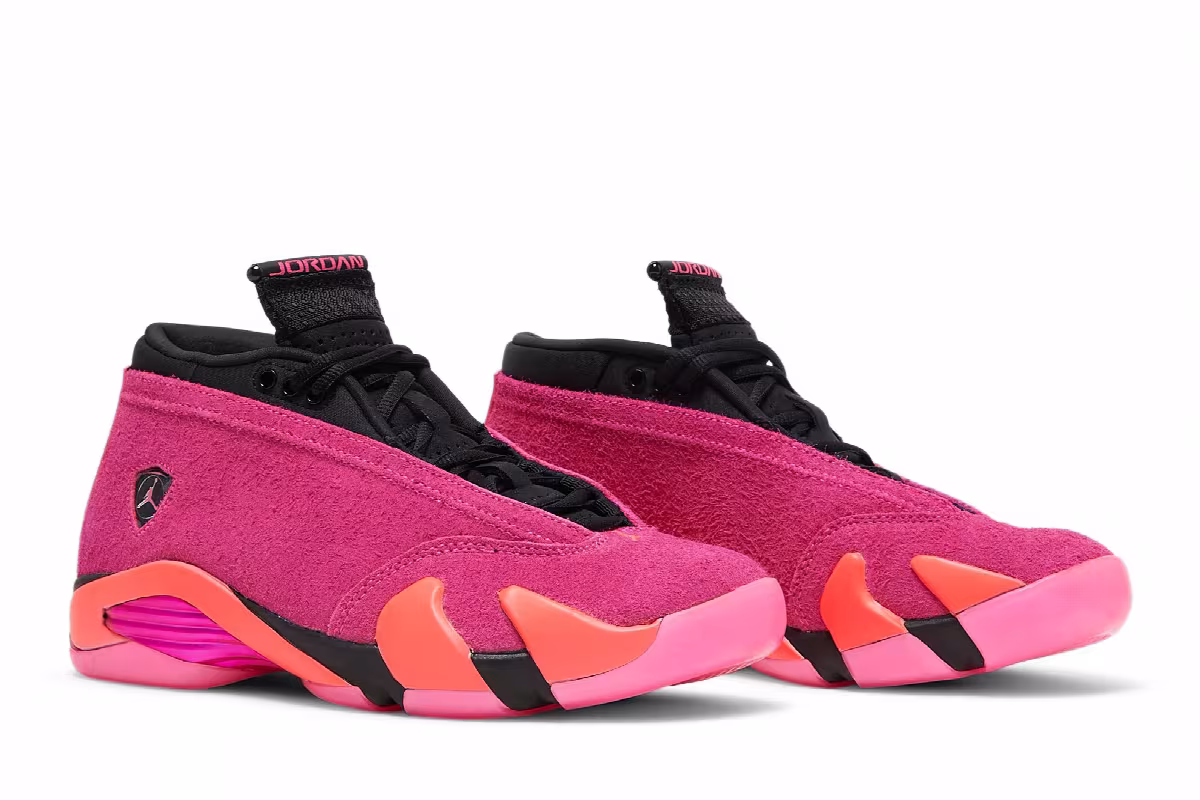 Women's Air Jordan 14 Low Shocking Pink, view 9