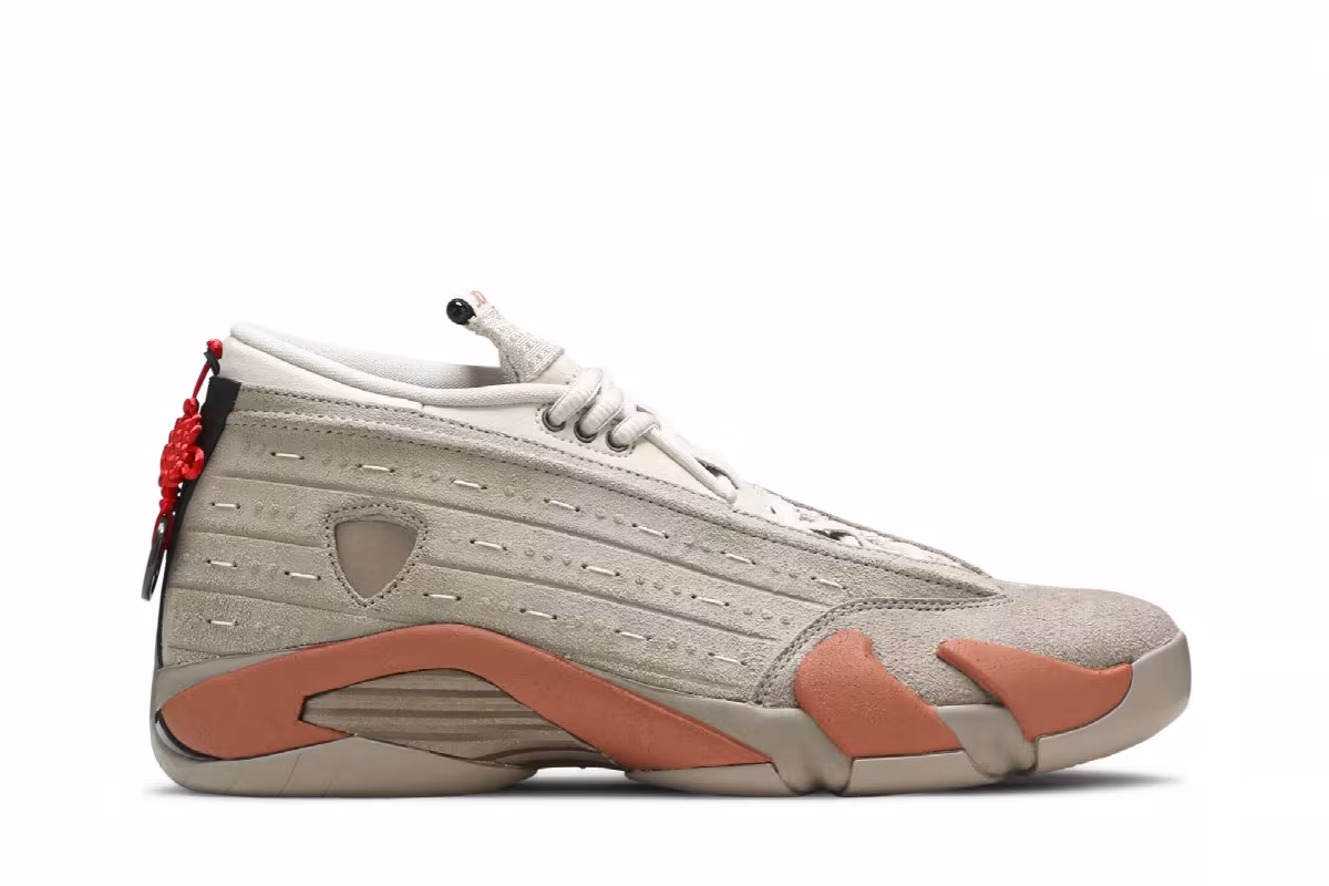 CLOT x Air Jordan 14 Low Terracotta, view 2