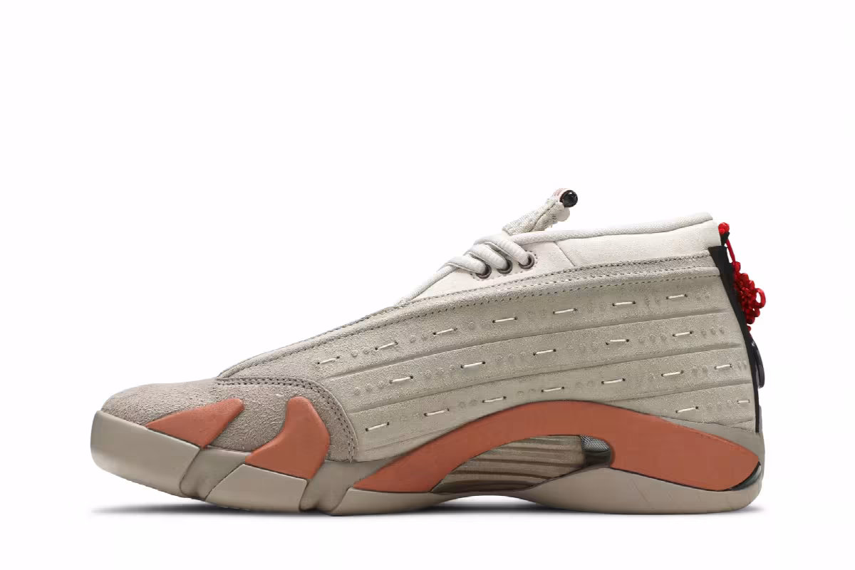 CLOT x Air Jordan 14 Low Terracotta, view 4