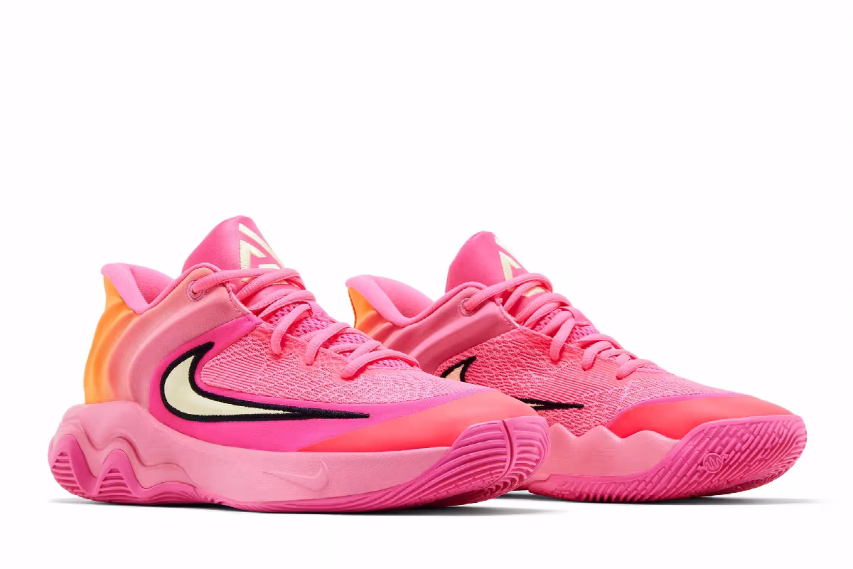Nike Giannis Immortality 4 Hyper Pink/Pinksicle/Total Orange/Citron Tint, view 9