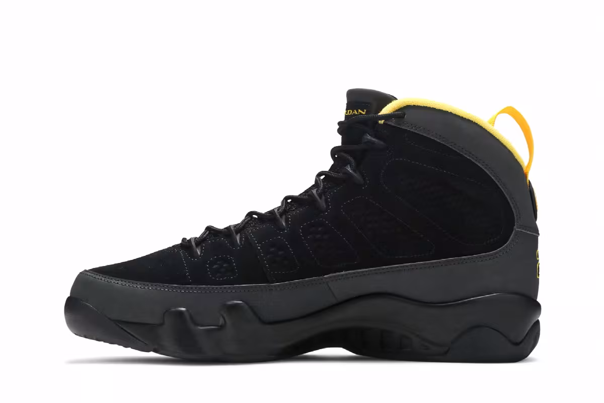 Air Jordan 9 ‘Dark Charcoal University Gold’ Dark Charcoal University Gold, view 4