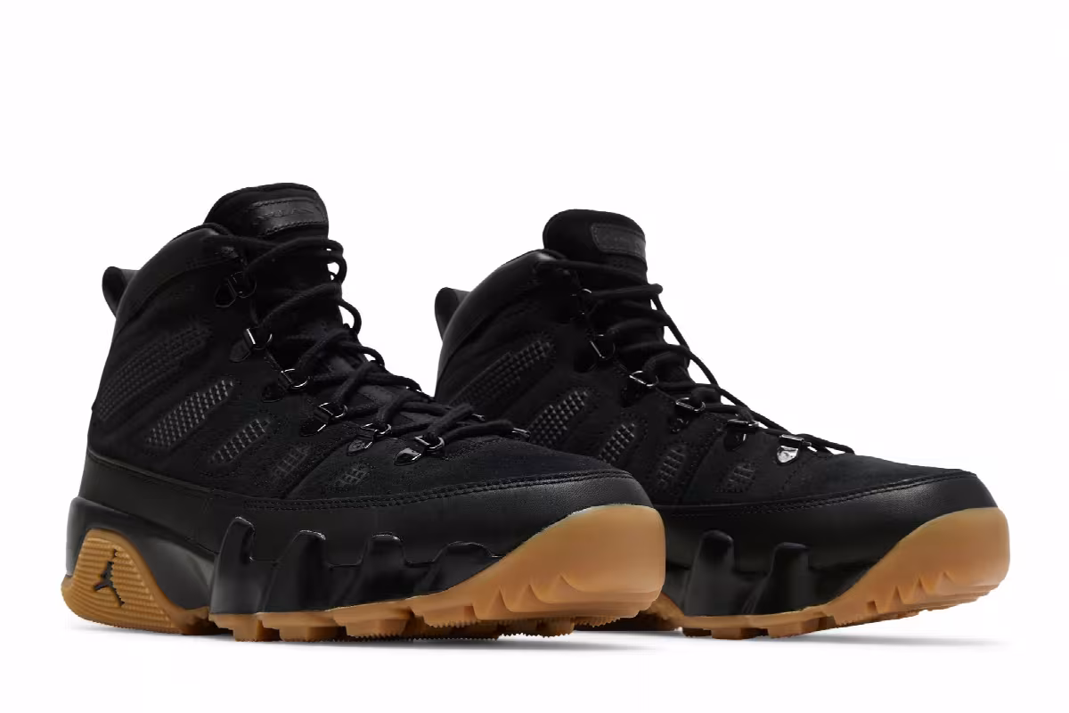 Air Jordan 9 Boot NRG Black Gum, view 9