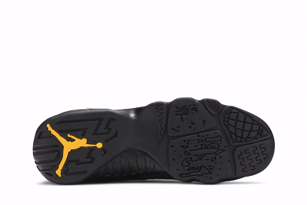 Air Jordan 9 GS Dark Charcoal University Gold, view 5