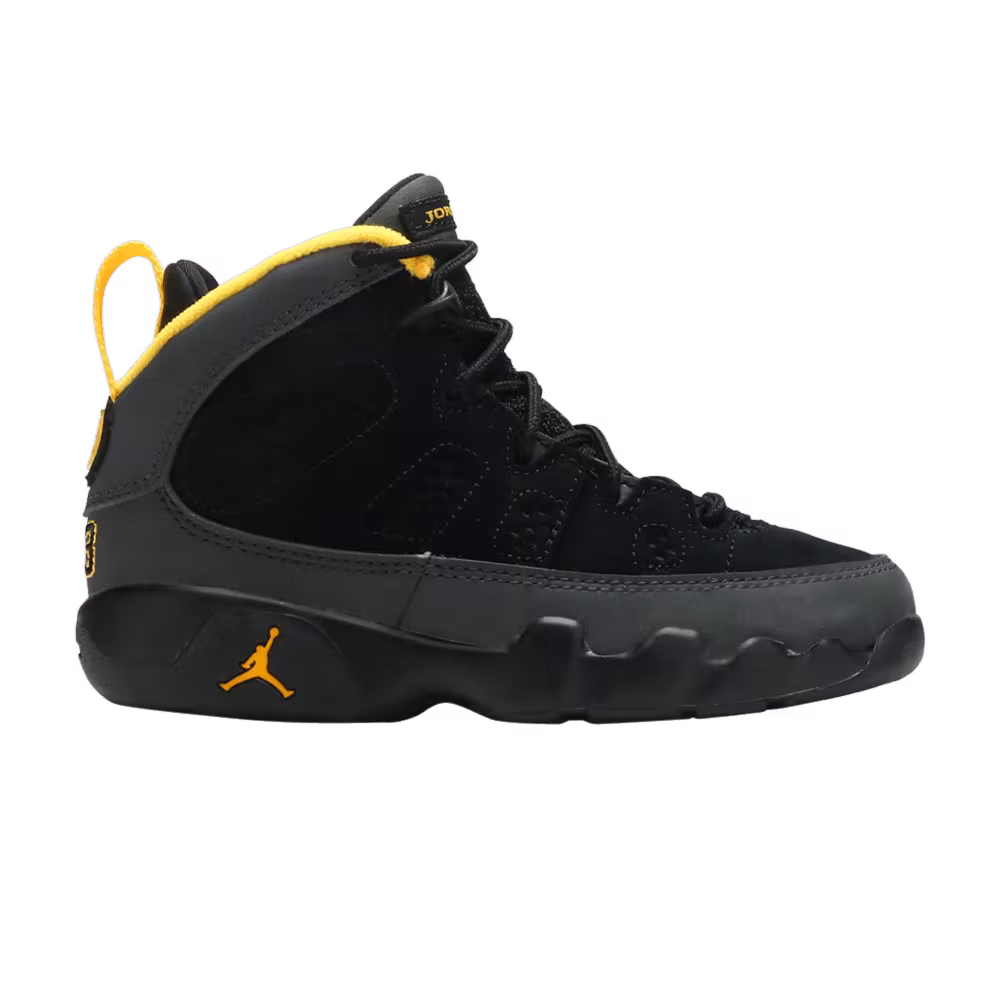 Air Jordan 9 PS Dark Charcoal University Gold