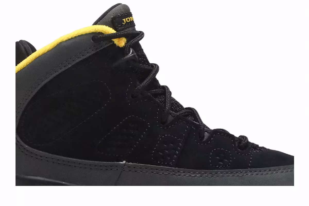 Air Jordan 9 PS Dark Charcoal University Gold, view 3