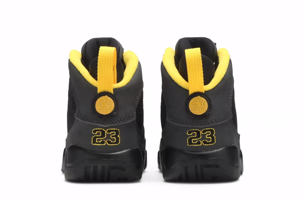 Air Jordan 9 PS Dark Charcoal University Gold, view 7