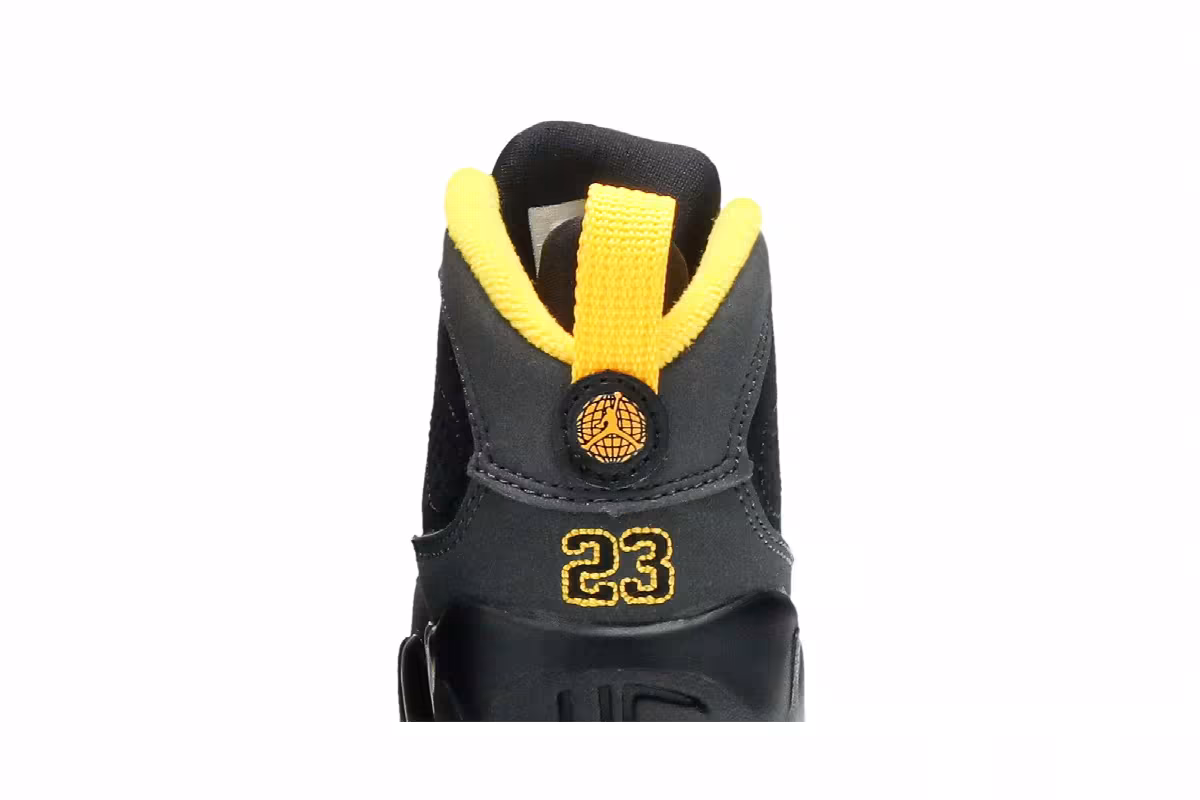 Air Jordan 9 TD Dark Charcoal University Gold, view 8