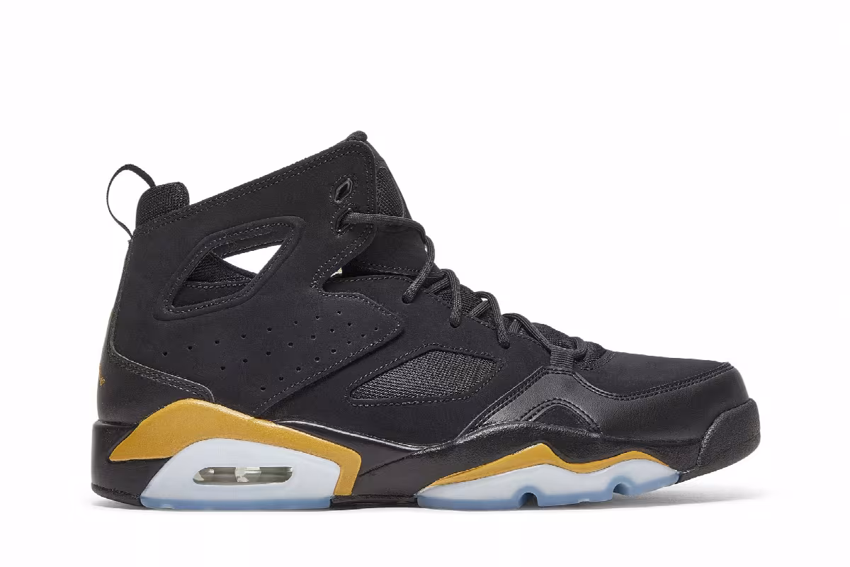 Air Jordan Flight Club 91 Black Metallic Gold, view 2