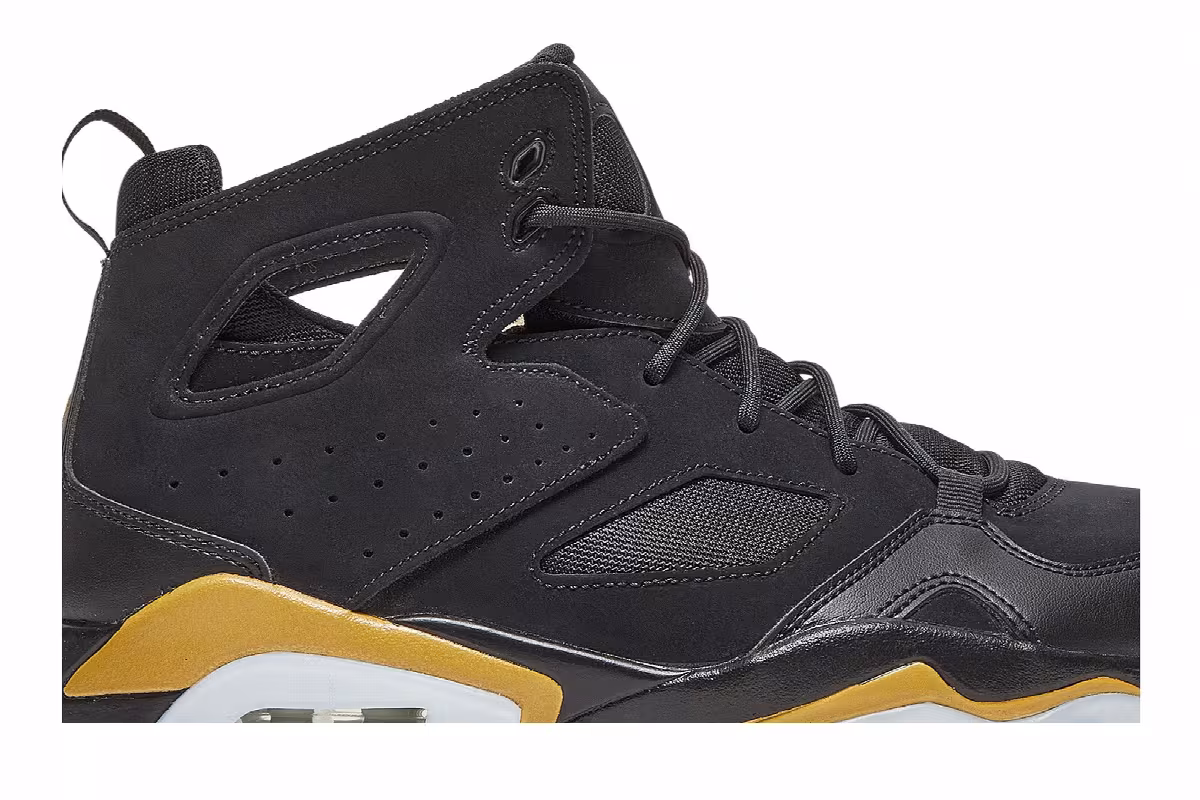 Air Jordan Flight Club 91 Black Metallic Gold, view 3