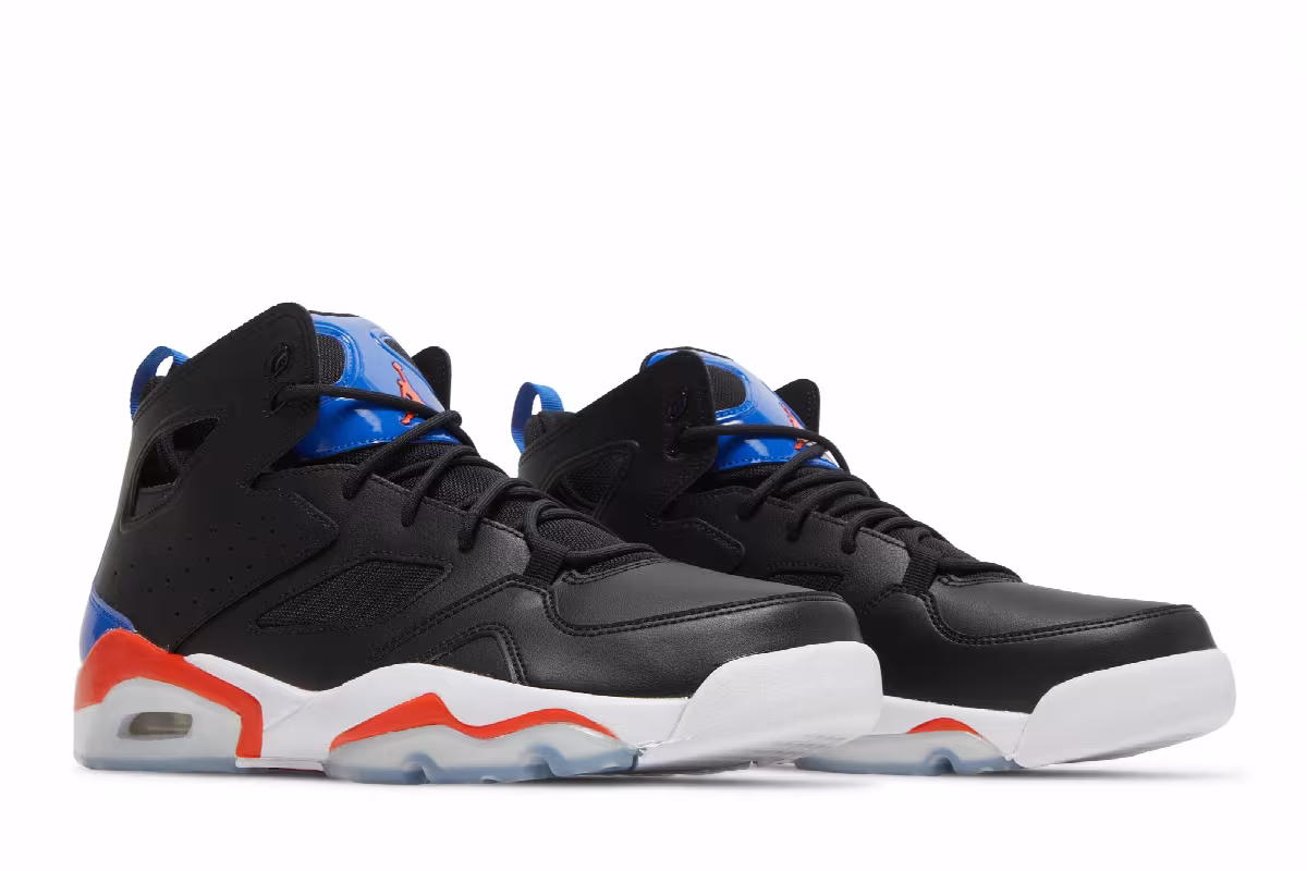 Air Jordan Flight Club 91 Black Royal Orange, view 9