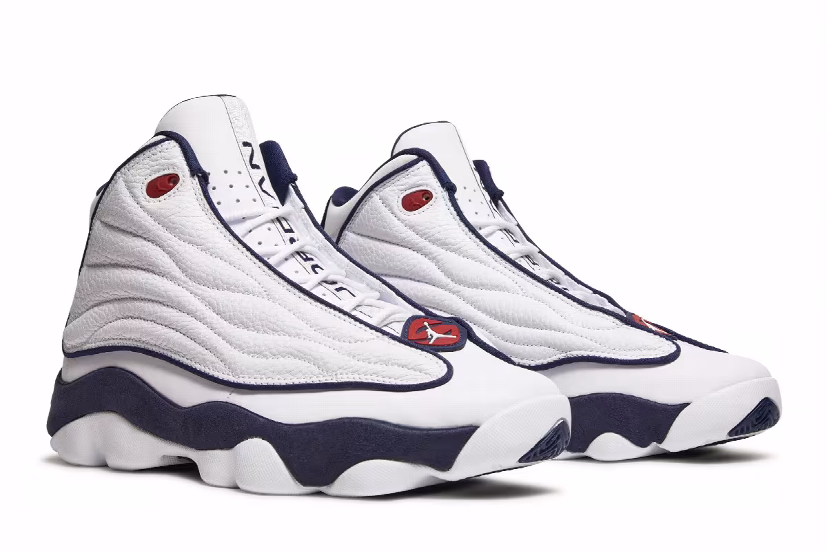 Air Jordan Pro Strong White Midnight Navy, view 9