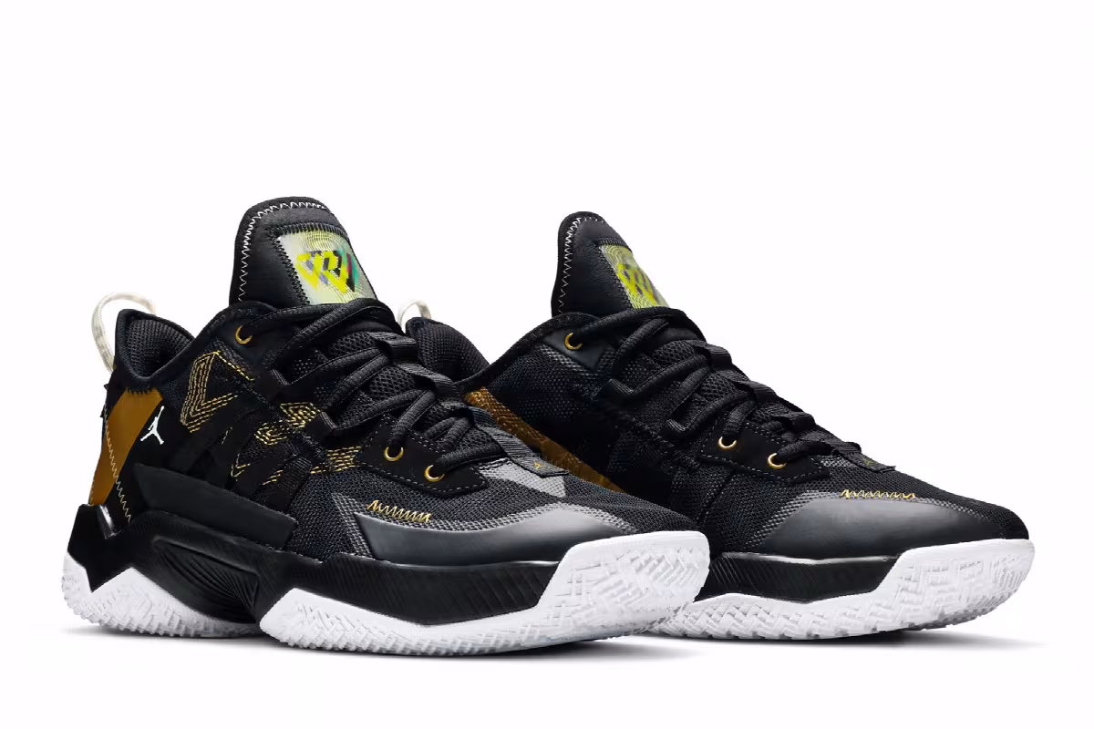 Air Jordan One Take 2 Black Metallic Gold, view 9