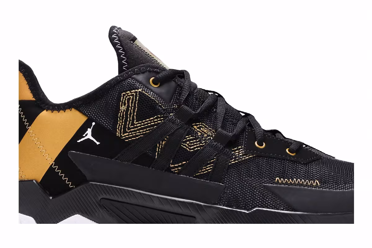 Air Jordan One Take 2 PF Black Metallic Gold, view 3