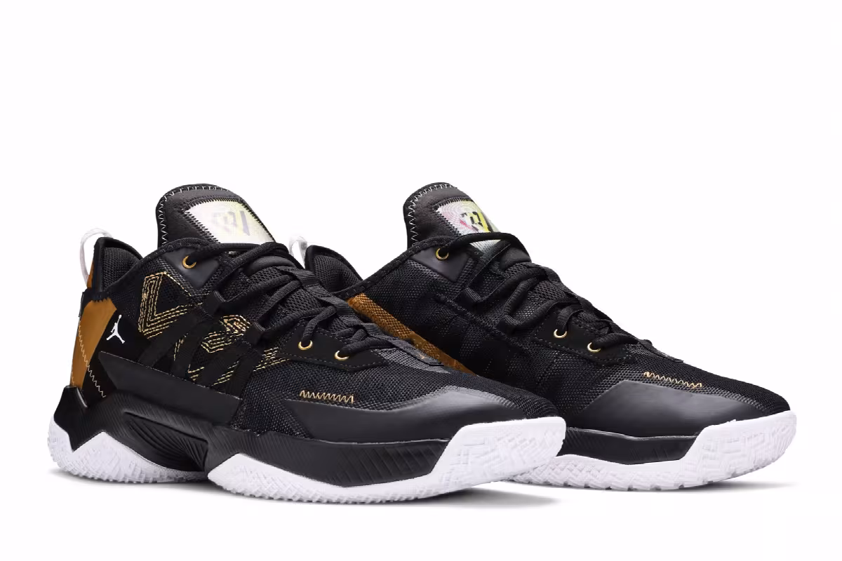 Air Jordan One Take 2 PF Black Metallic Gold, view 9