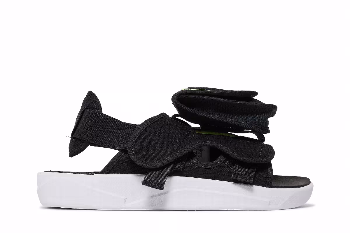 Air Jordan LS Slide Black White, view 2